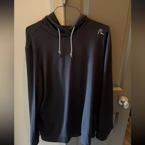 Rhoback men Black Hoodie size Large